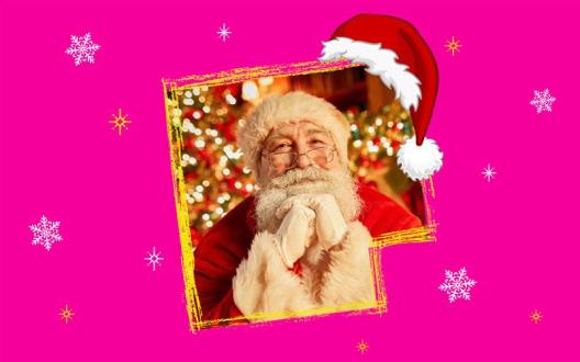 Christmas-themed  image of a Santa 